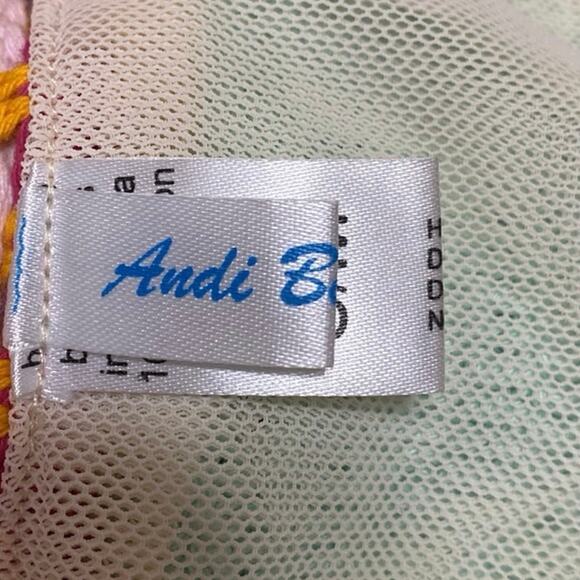 Andi Baqus Women's Multicolor Crochet Tassel Two-Piece Swimsuit Swimwear Sz S/M - Picture 4 of 5